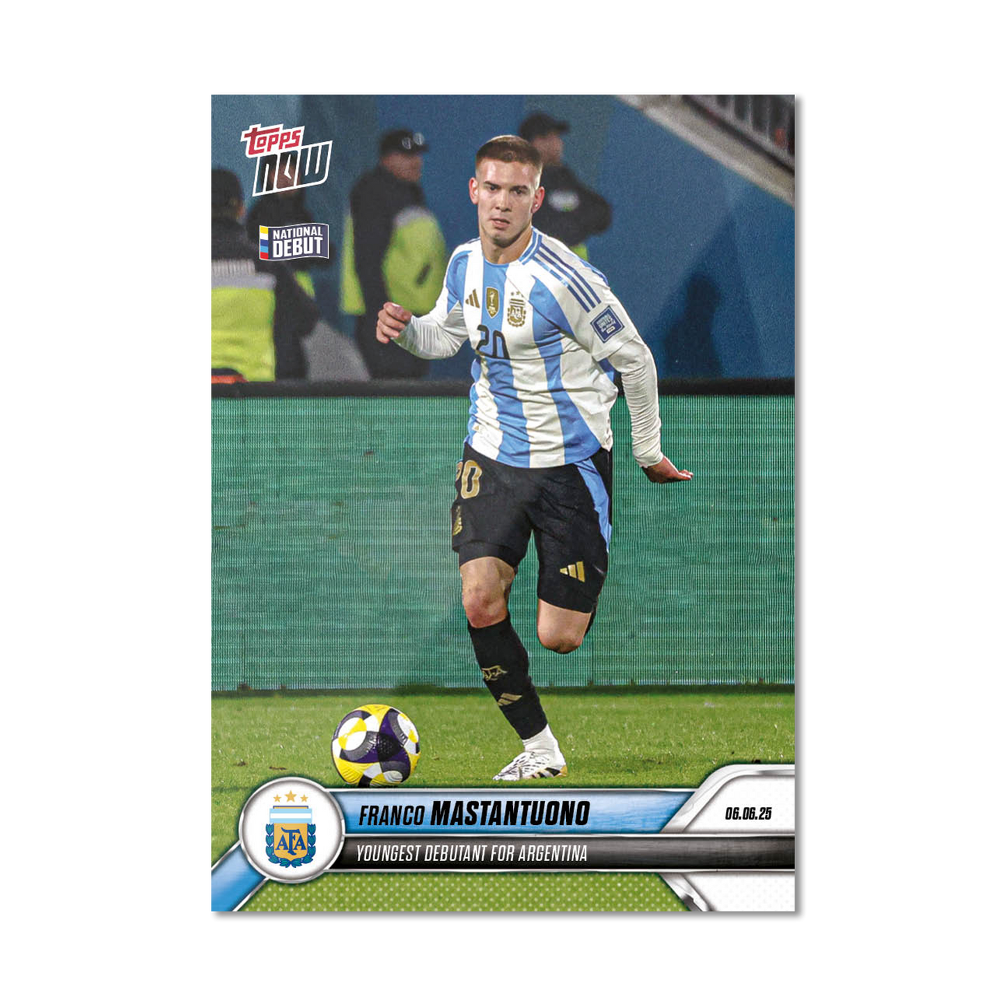 Franco Mastantuono - 2024-25 Argentina Topps NOW® - Card 1 - PR: 7463