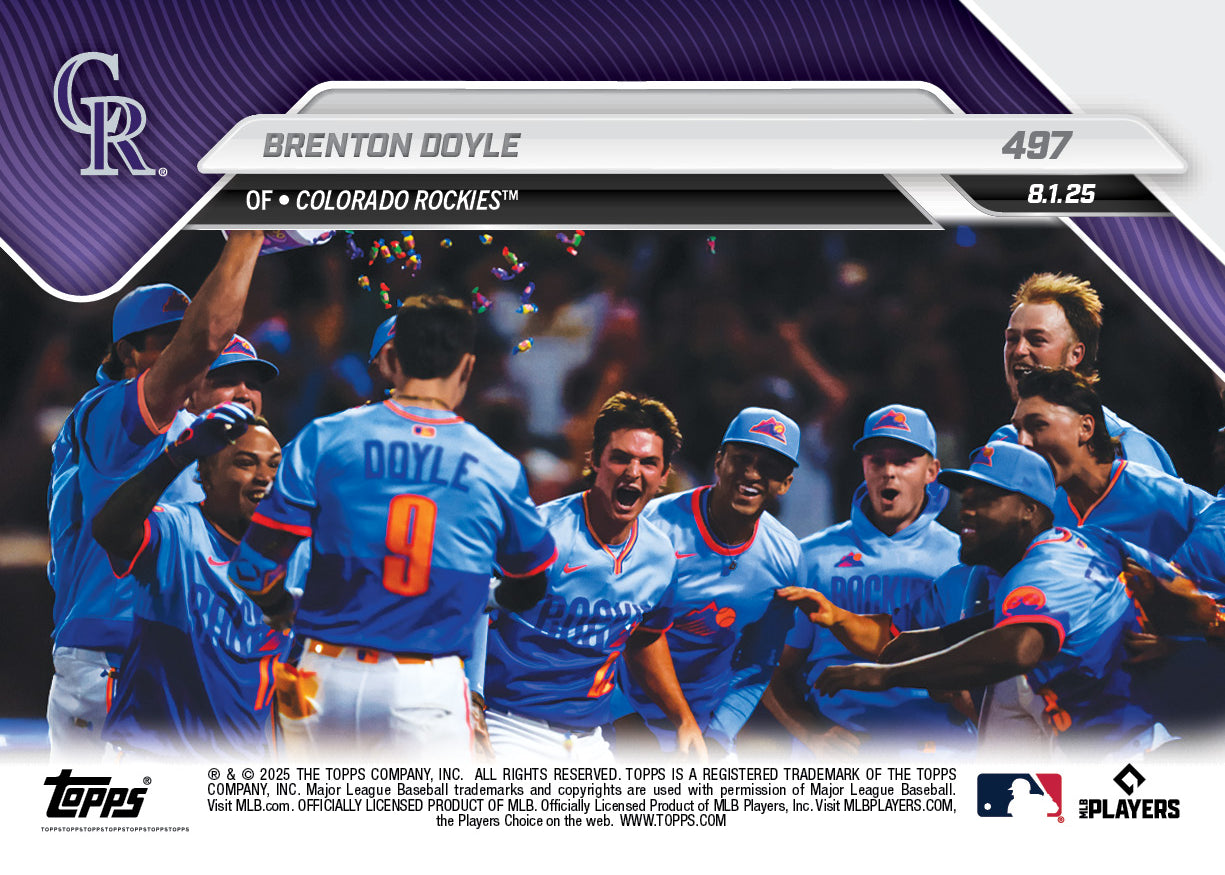 Brenton Doyle - 2025 MLB Topps NOW® - Card 497 - PR: 389