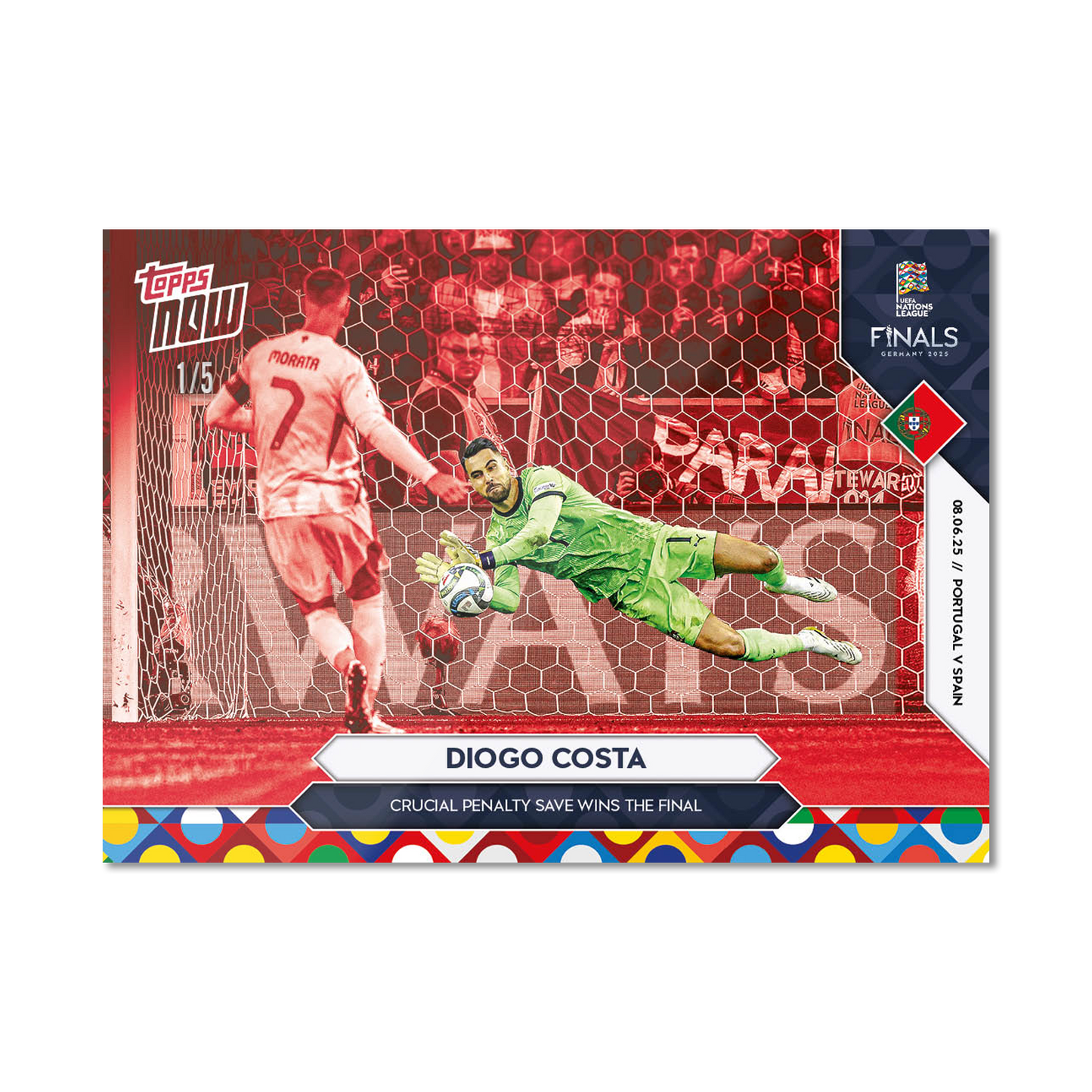 Diogo Costa - 2025 UEFA Nations League Topps NOW® - Card 5 - PR: 356