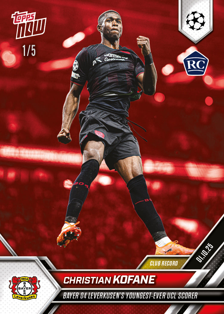 Christian Kofane - 2025-26 UCL Topps NOW® - Card 30