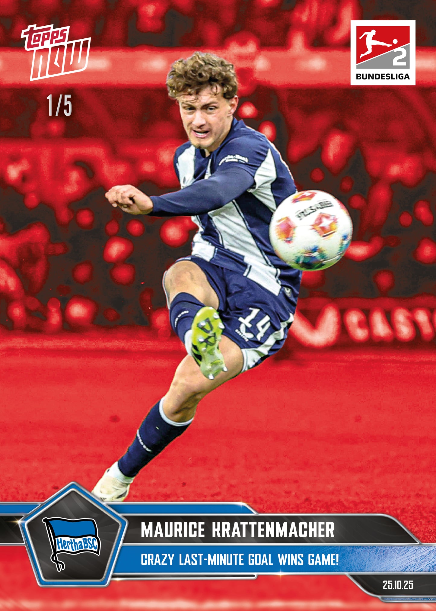 Maurice Krattenmacher - 2025-26 Bundesliga Topps NOW® - Card 47 - PR: 523