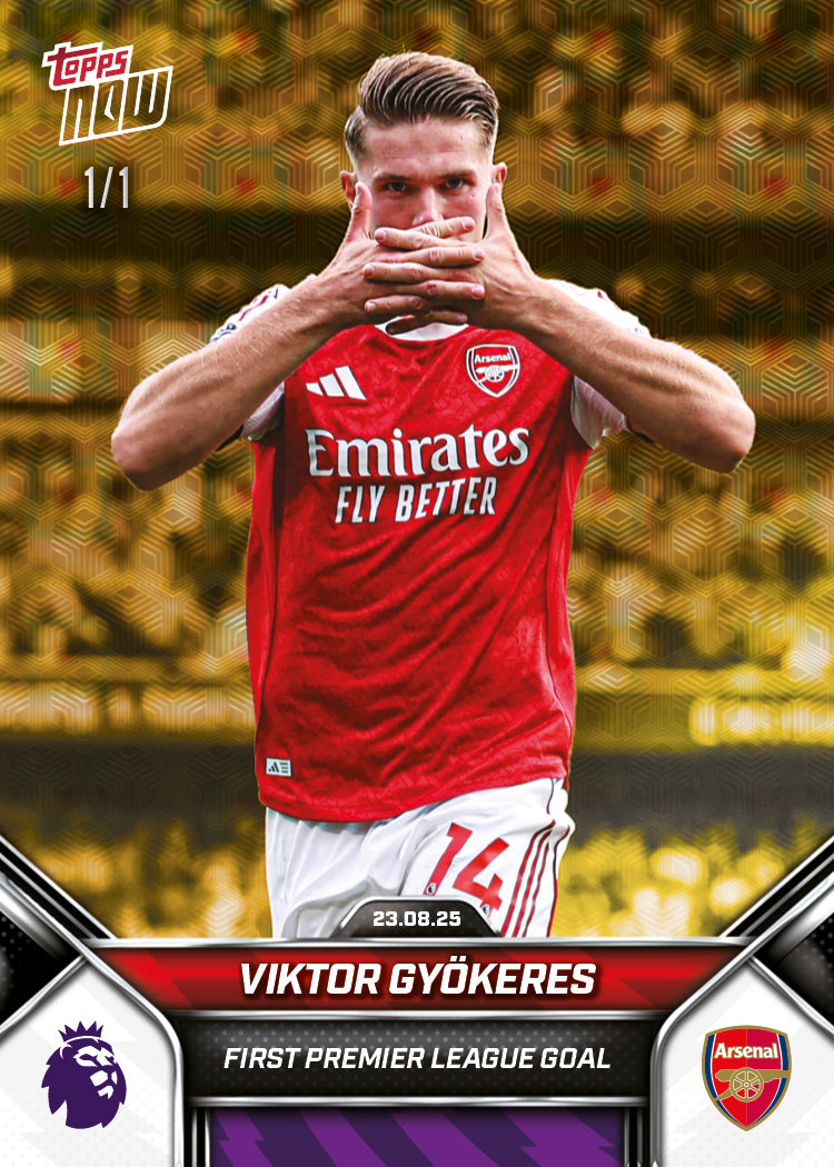 Viktor Gyökeres - 2025-26 Premier League Topps NOW® - Card 8 - PR: 2331