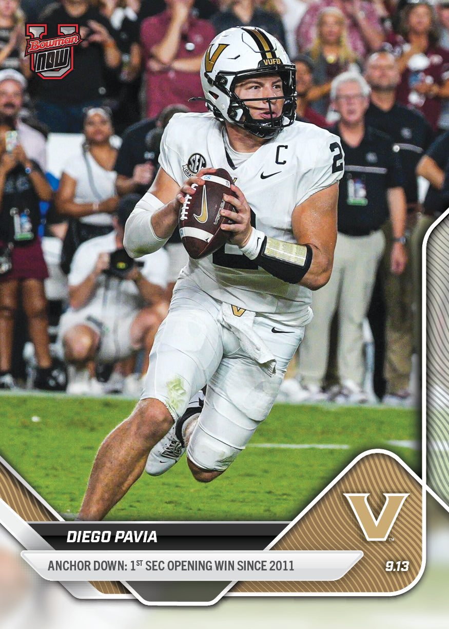 Diego Pavia - 2025-26 Bowman U NOW® Football - Card 13 - PR: 652