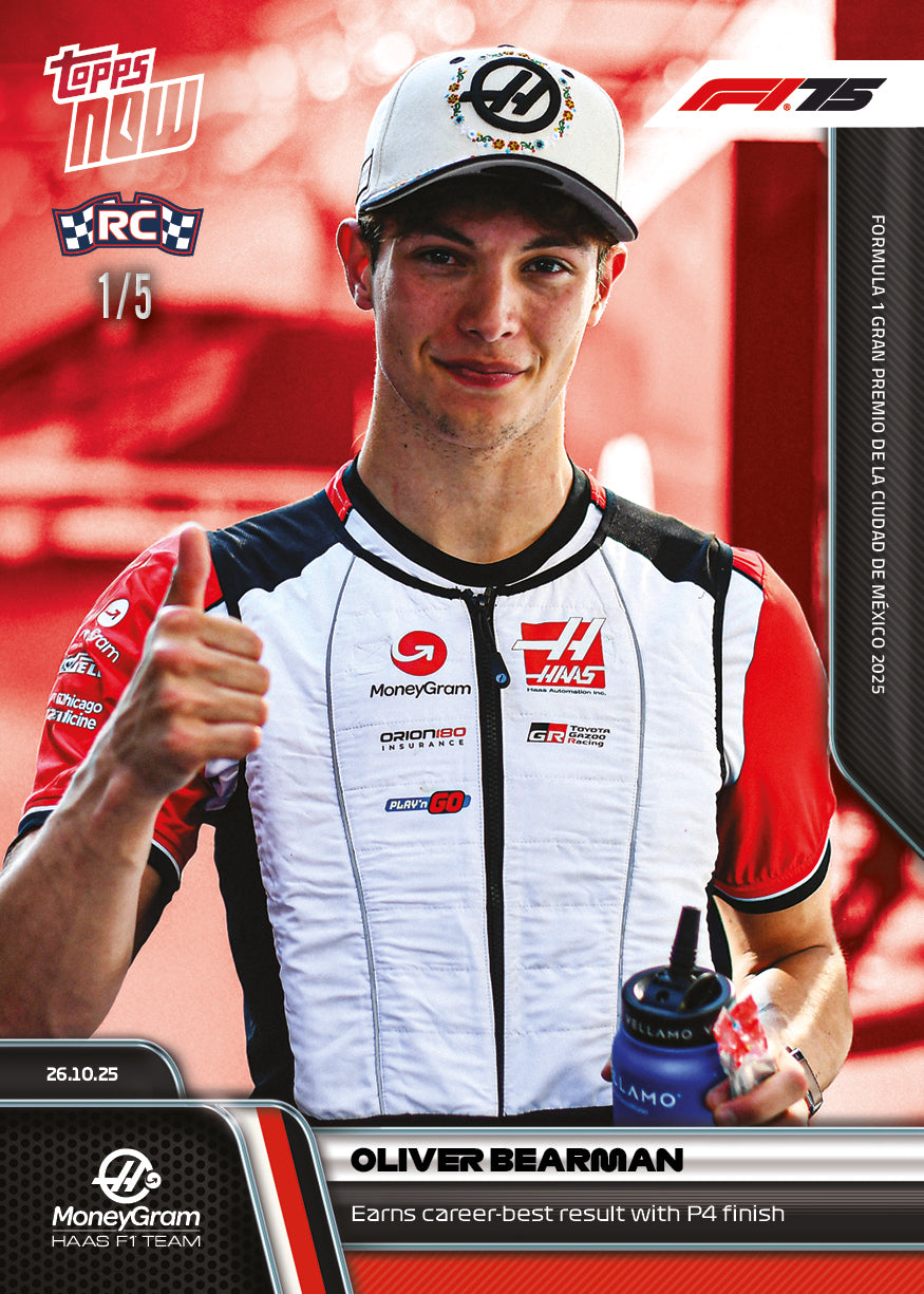 Oliver Bearman - 2025 Formula 1® Topps NOW® - Card 73 - PR: 2305
