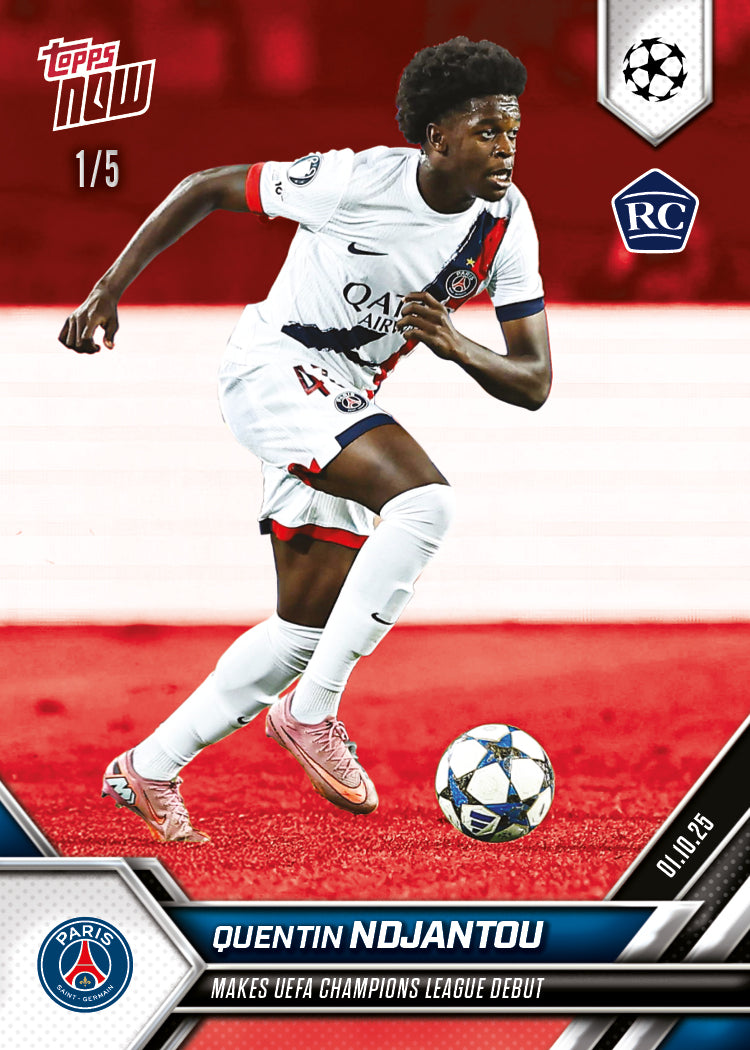 Quentin Ndjantou - 2025-26 UCL Topps NOW® - Card 28 - PR: 471