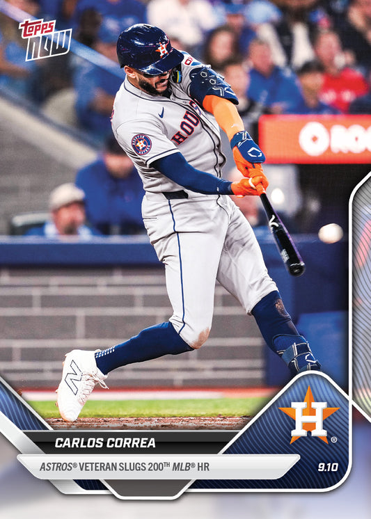 Carlos Correa - 2025 MLB Topps NOW® - Card 689 - PR: 496