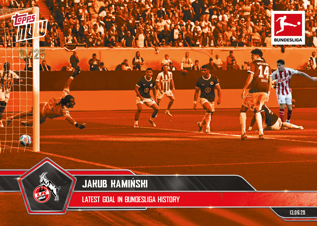 Jakub Kamiński - 2025-26 Bundesliga Topps NOW® - Card 20 - PR: 204