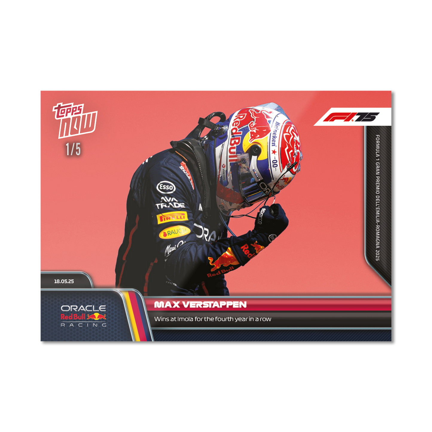 Max Verstappen - 2025 Formula 1® Topps NOW® - Card 37 - PR: 2389