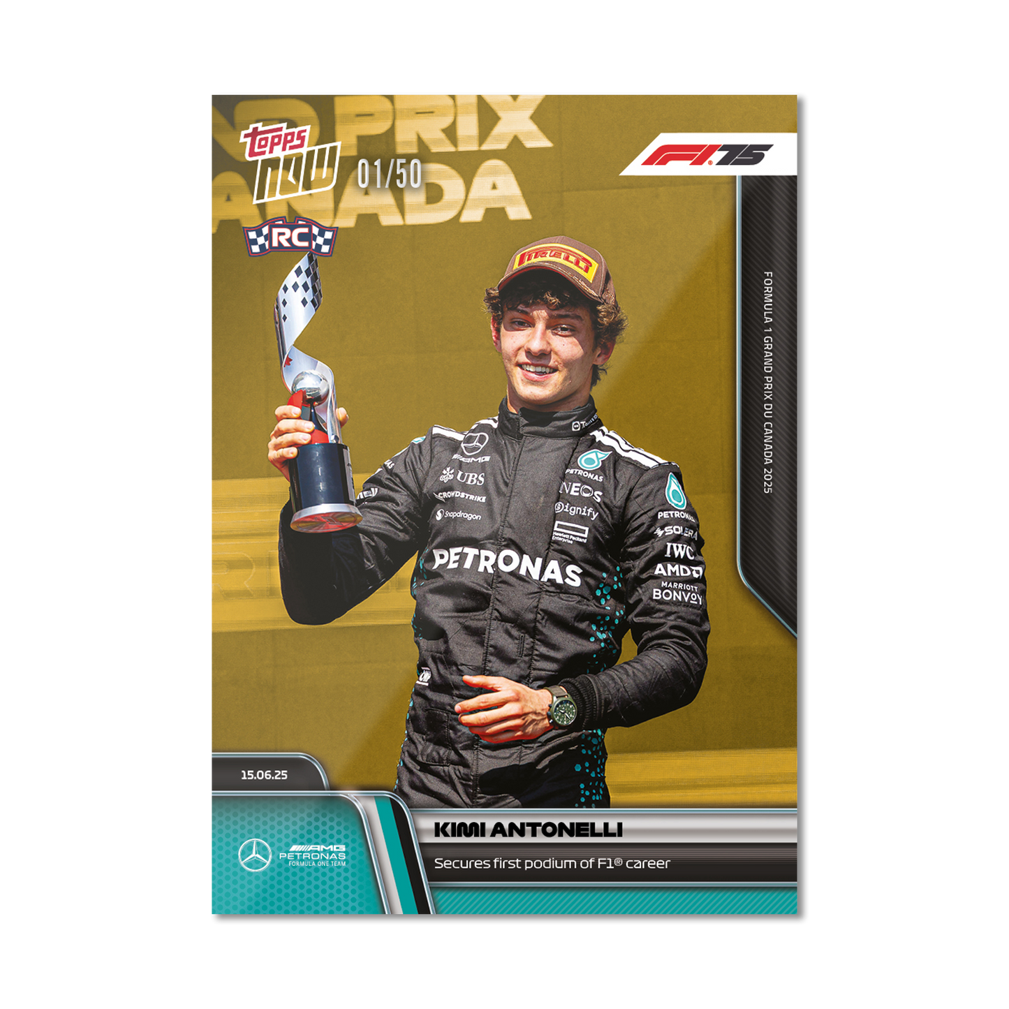 Kimi Antonelli - 2025 Formula 1® Topps NOW® - Card 45 - PR: 9978