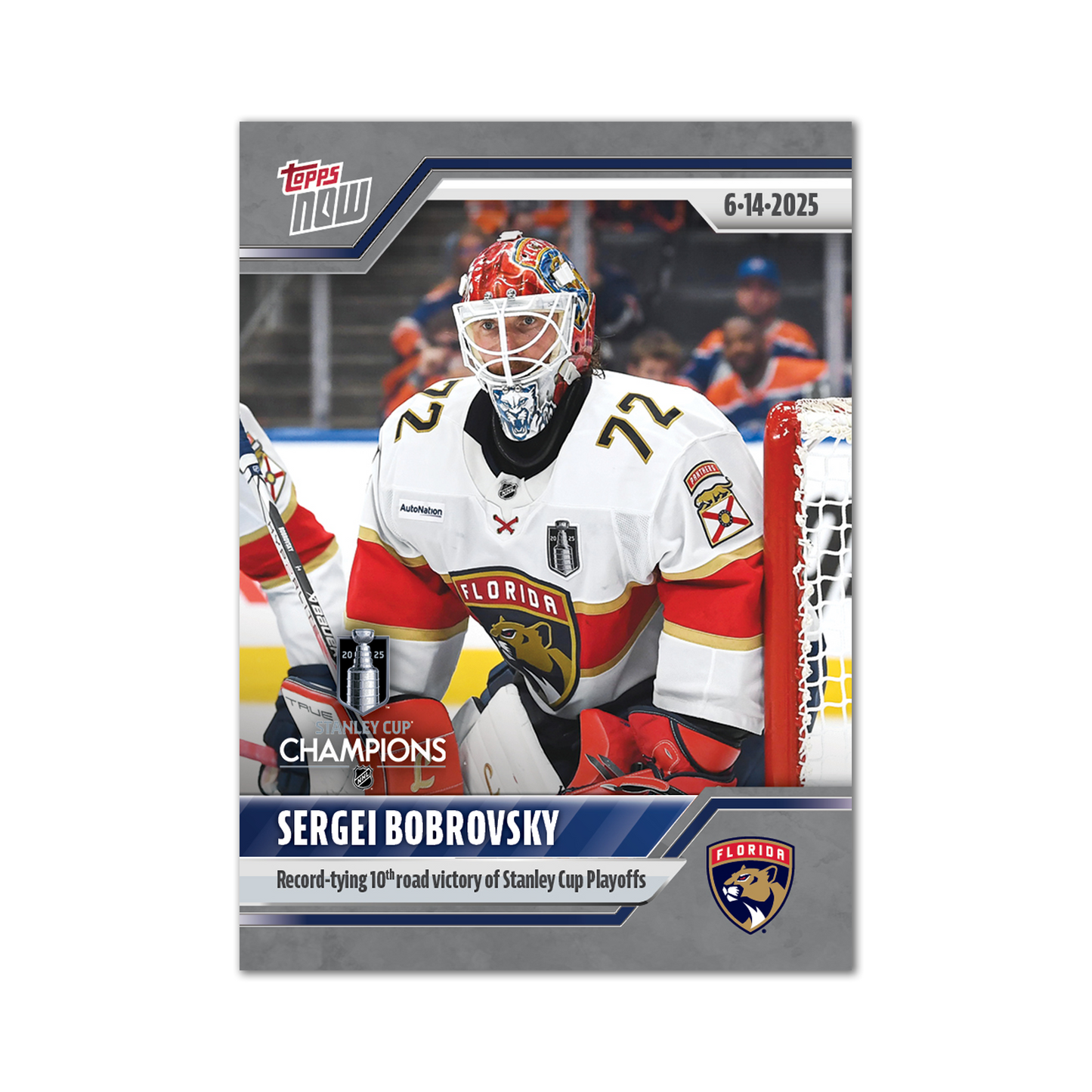Sergei Bobrovsky - 2024-25 NHL Topps NOW® - Sticker # 206 Pack - PR: 520