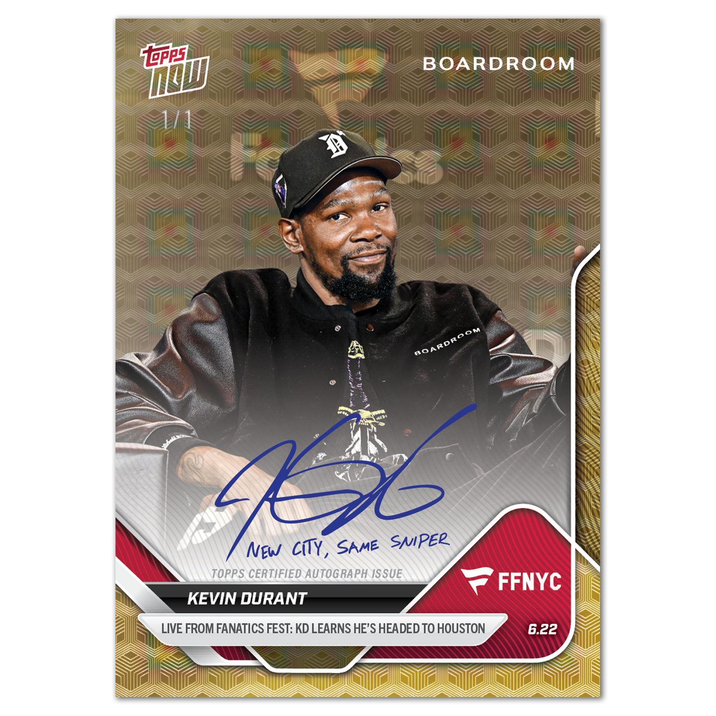 Kevin Durant - 2025 Topps NOW® Basketball - Card KDFF - LOOK FOR AUTO - PR: 3472