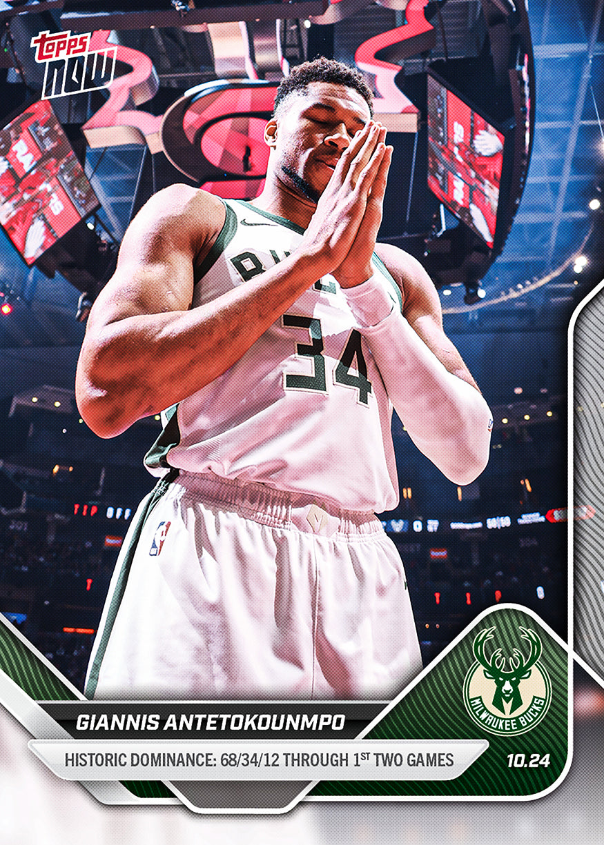 Giannis Antetokounmpo - 2025-26 NBA Topps NOW® - Card 23 - PR: 1110