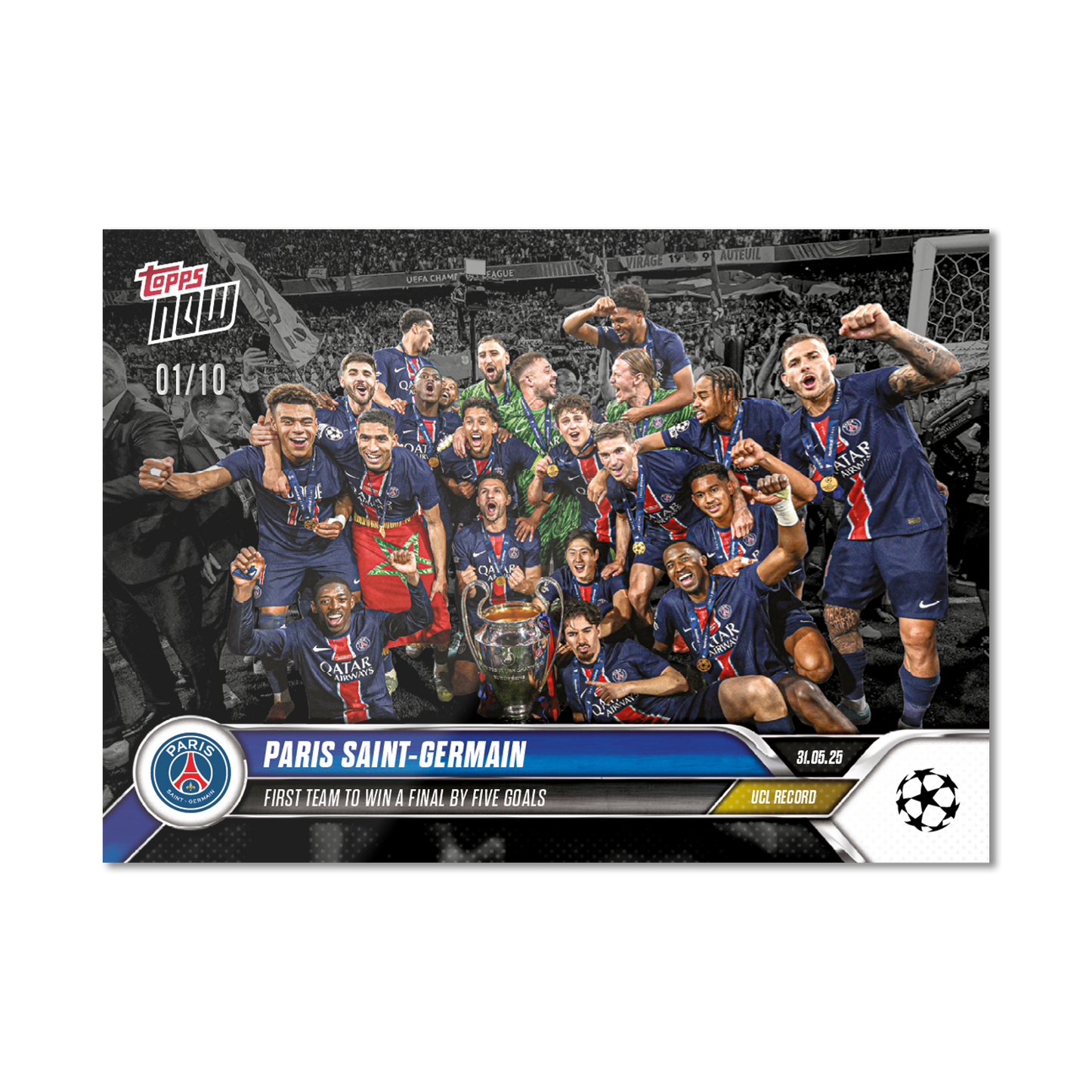 Paris Saint-Germain - 2024-25 UCL Topps NOW® - Card 158 - PR: 1368