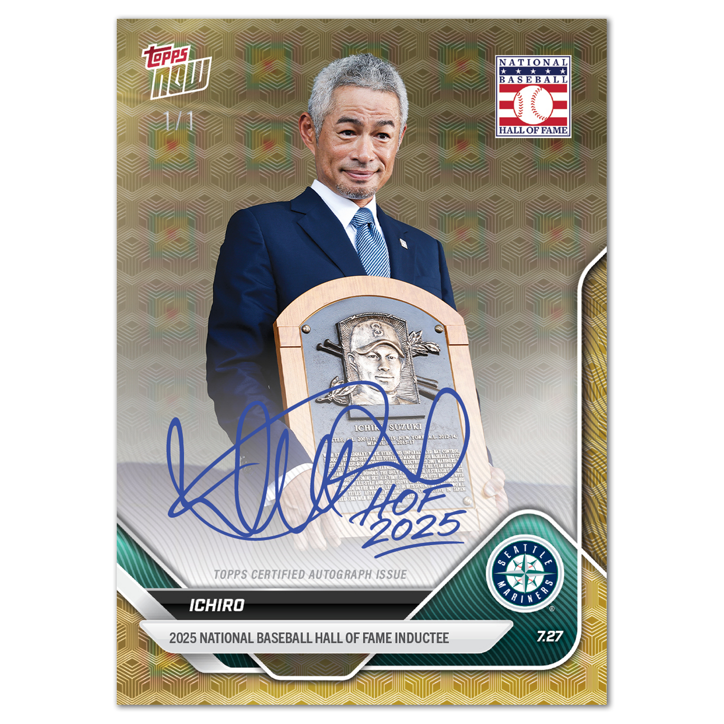 Ichiro - 2025 MLB Topps NOW® - Card 474 - LOOK FOR AUTOS - PR: 11993