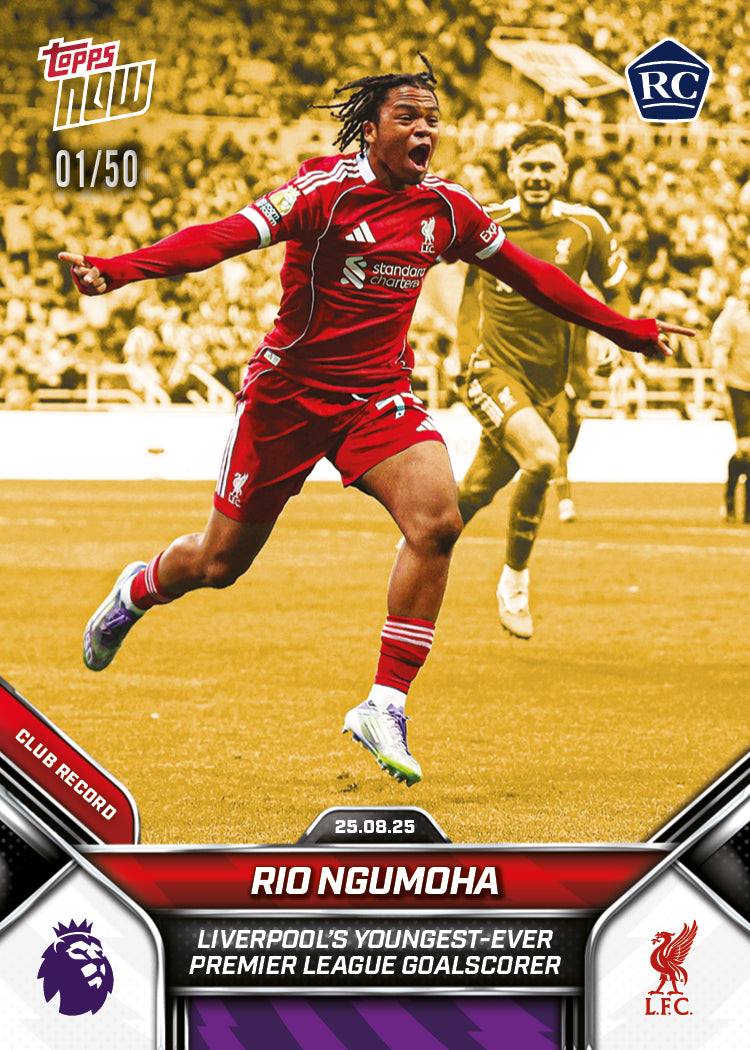 Rio Ngumoha - 2025-26 Premier League Topps NOW® - Card 11 - LOOK FOR AUTO - PR: 11401