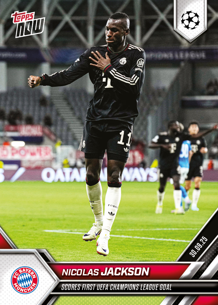 Nicolas Jackson - 2025-26 UCL Topps NOW® - Card 27 - PR: 187