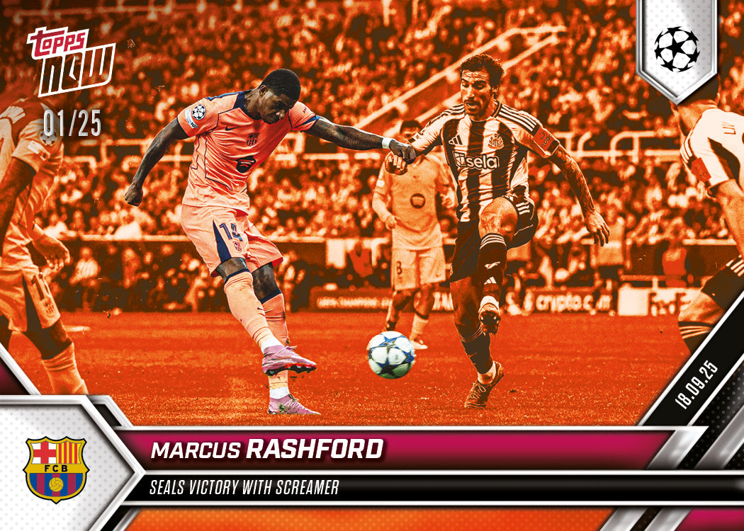 Marcus Rashford - 2025-26 UCL Topps NOW® - Card 21 - PR: 514