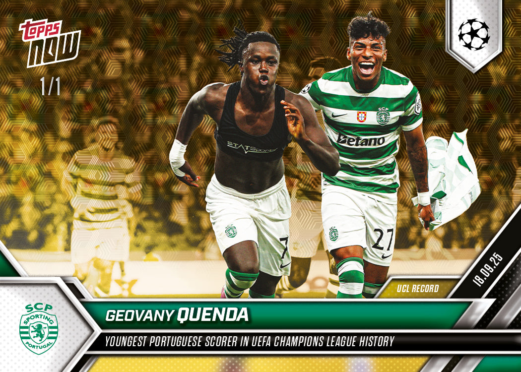 Geovany Quenda - 2025-26 UCL Topps NOW® - Card 23 - PR: 473