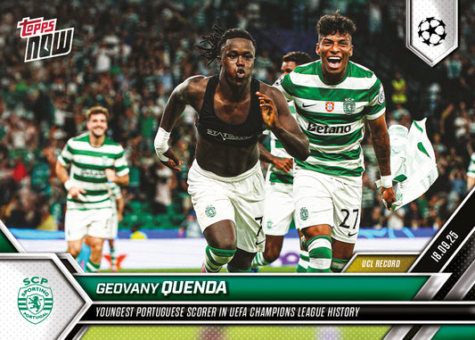 Geovany Quenda - 2025-26 UCL Topps NOW® - Card 23 - PR: 473