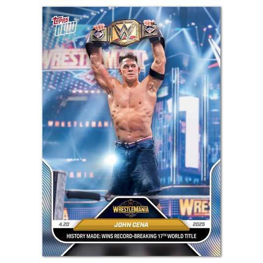 John Cena - 2025 WWE Topps NOW® - Card 46 - LOOK FOR RELICS AND AUTO-RELIC - PR: 20,912