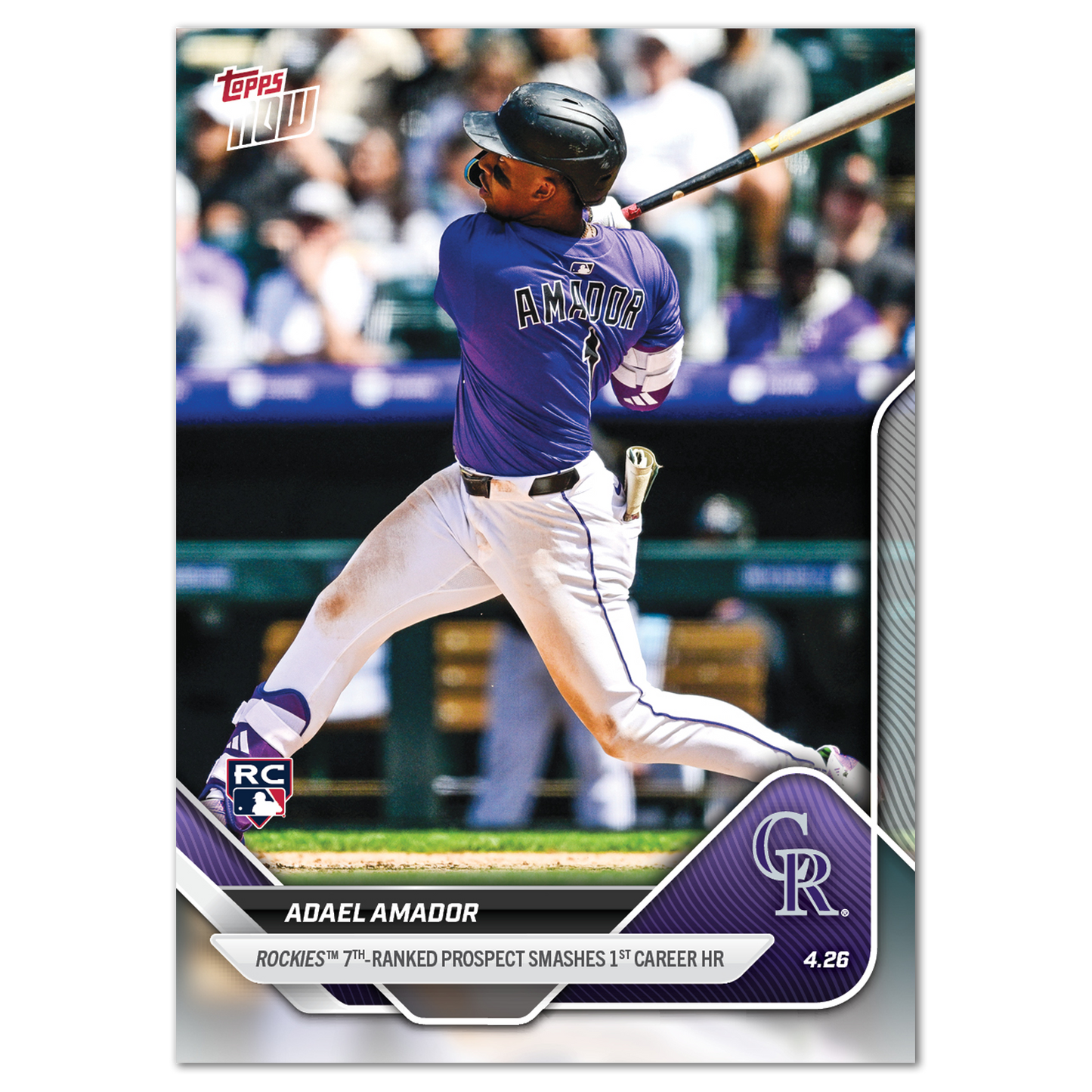 Adael Amador - 2025 MLB Topps NOW® - Card 109 - PR: 608