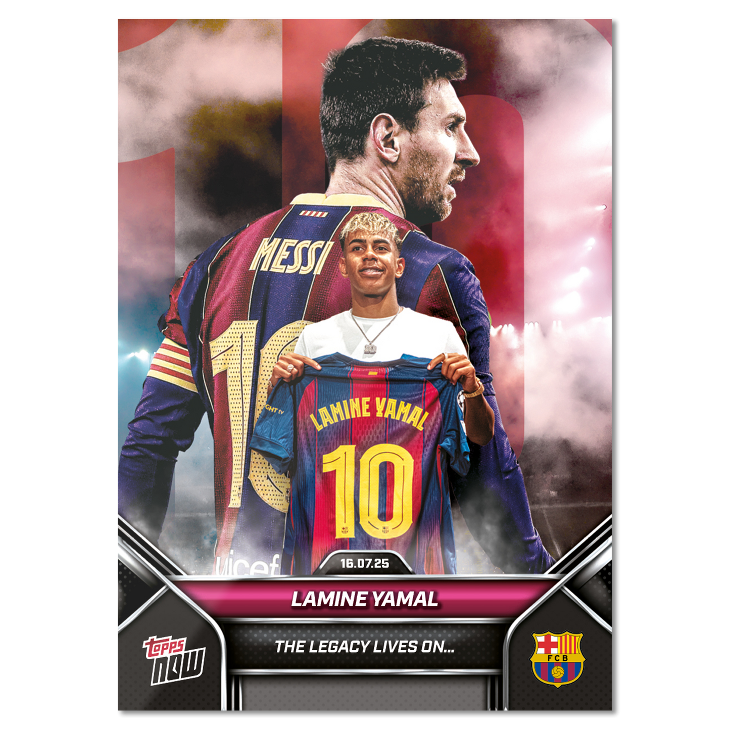 Lamine Yamal - 2025 FC Barcelona Topps NOW® - Card 2 - LOOK FOR DUAL AUTO - PR: 76476