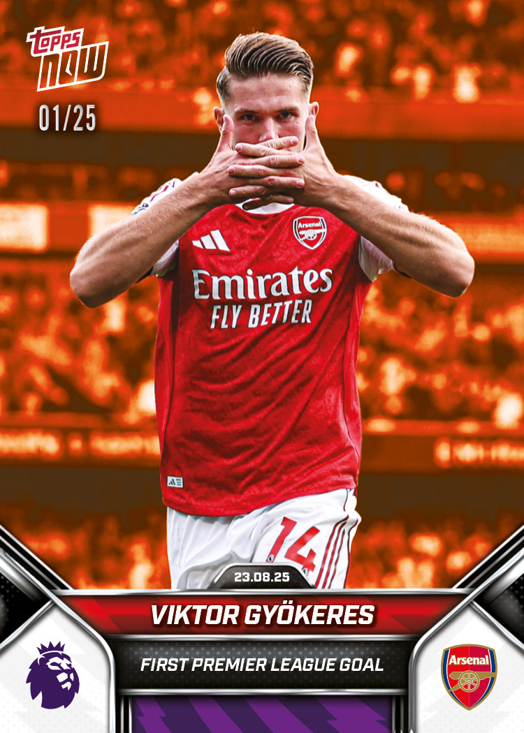 Viktor Gyökeres - 2025-26 Premier League Topps NOW® - Card 8 - PR: 2331