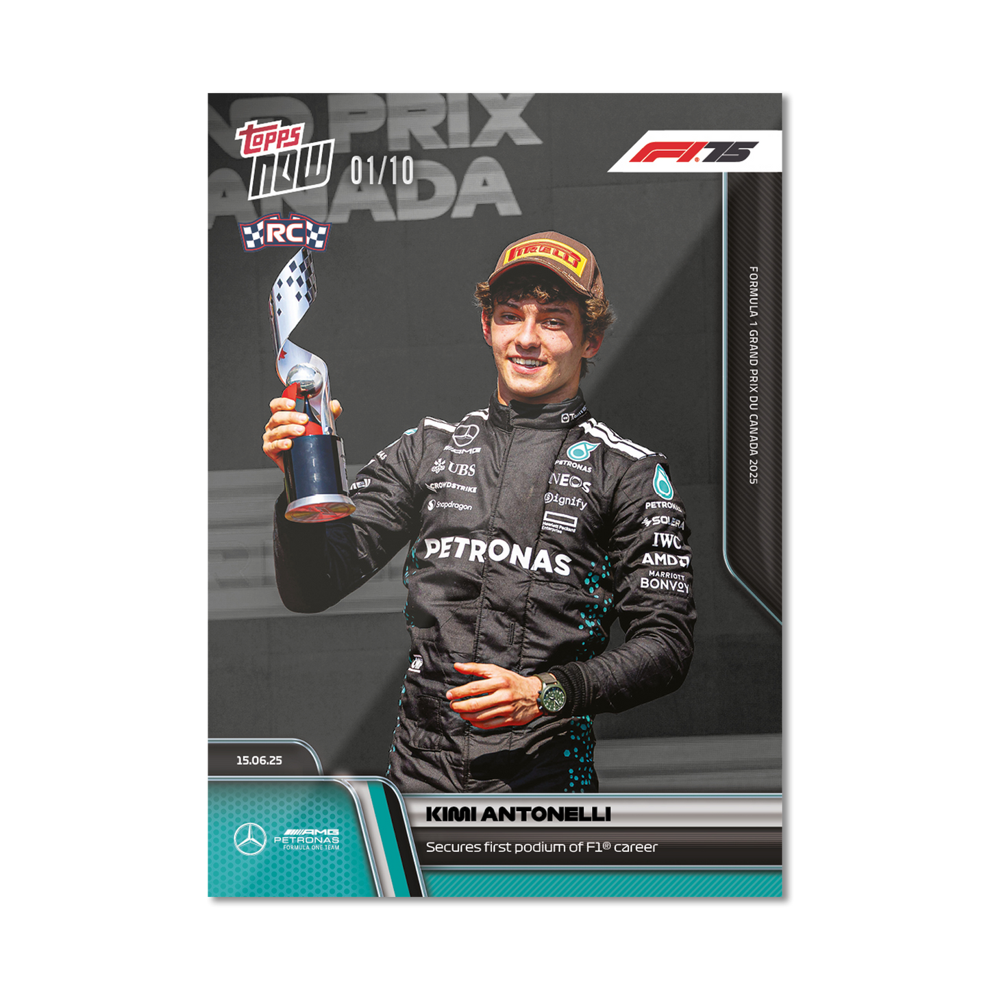 Kimi Antonelli - 2025 Formula 1® Topps NOW® - Card 45 - PR: 9978