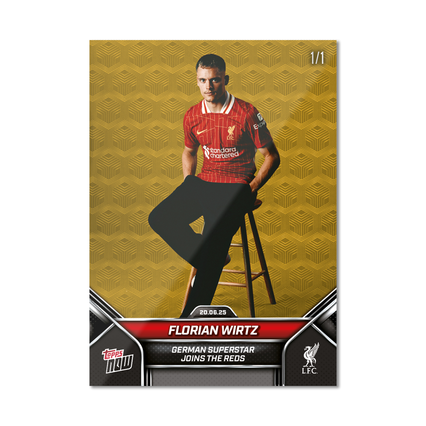 Florian Wirtz - 2024-25 Liverpool Topps NOW® - Card 1 - PR: 3516