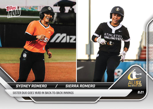 Sydney Romero/Sierra Romero - 2025 AUSL Topps NOW® - Card 35 - PR: 708