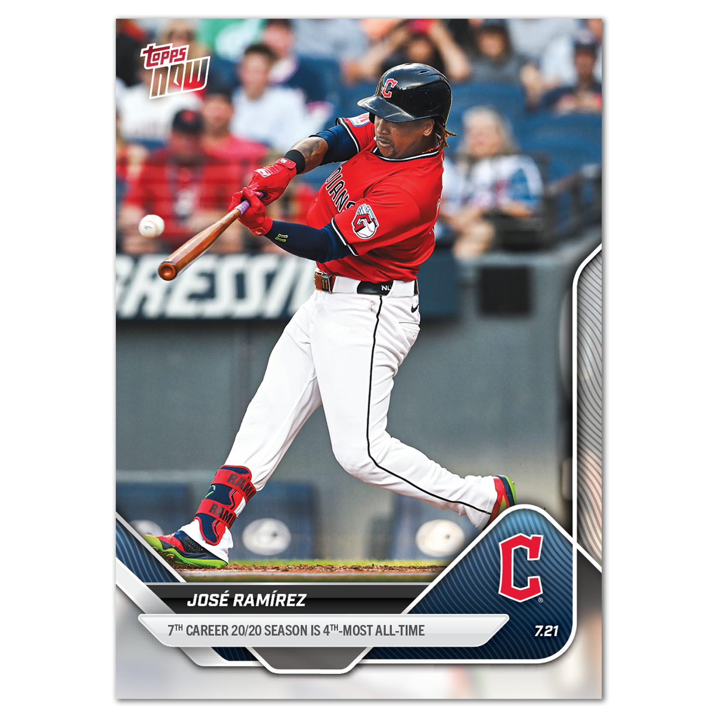 José Ramírez - 2025 MLB Topps NOW® - Card 446 - PR: 647
