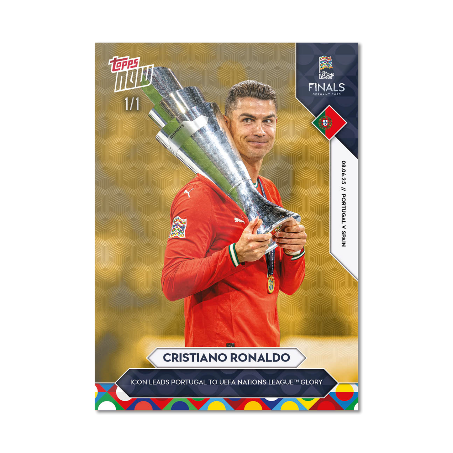Cristiano Ronaldo - 2025 UEFA Nations League Topps NOW® - Card 7 - PR: 11151