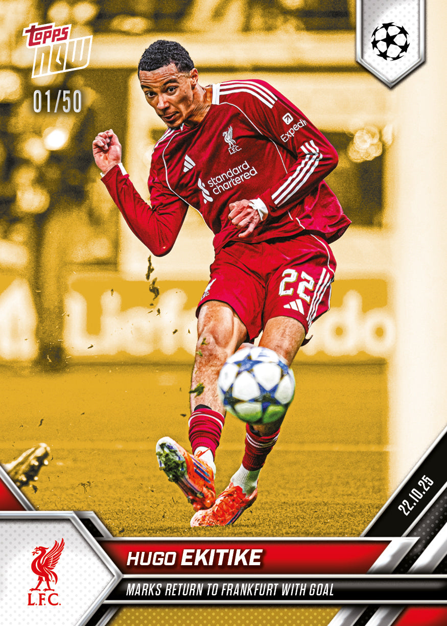 Hugo Ekitike - 2025-26 UCL Topps NOW® - Card 41 - PR: 792