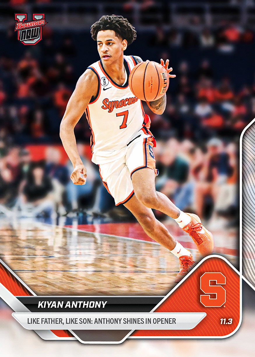 Kiyan Anthony - 2025-26 Bowman U NOW® Basketball - Card 4