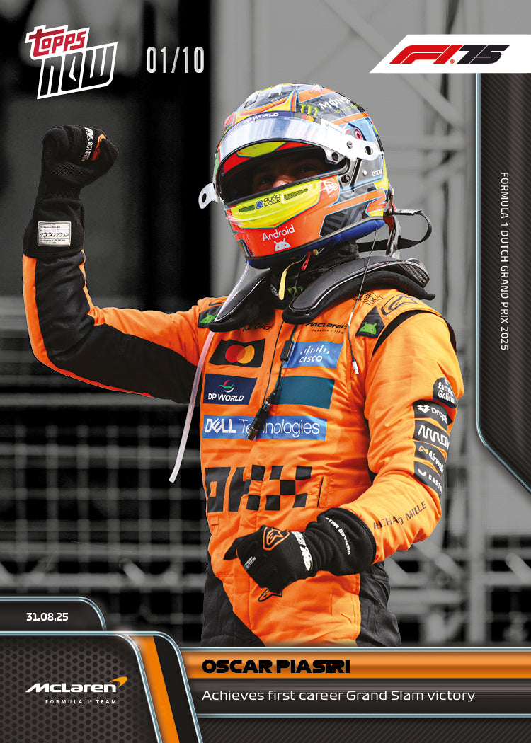 Oscar Piastri - 2025 Formula 1® Topps NOW® - Card 57 - PR: 5164