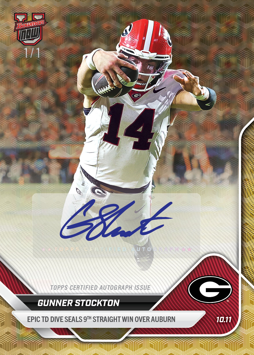 Gunner Stockton - 2025-26 Bowman U NOW® Football - Card 29 - PR: 1523