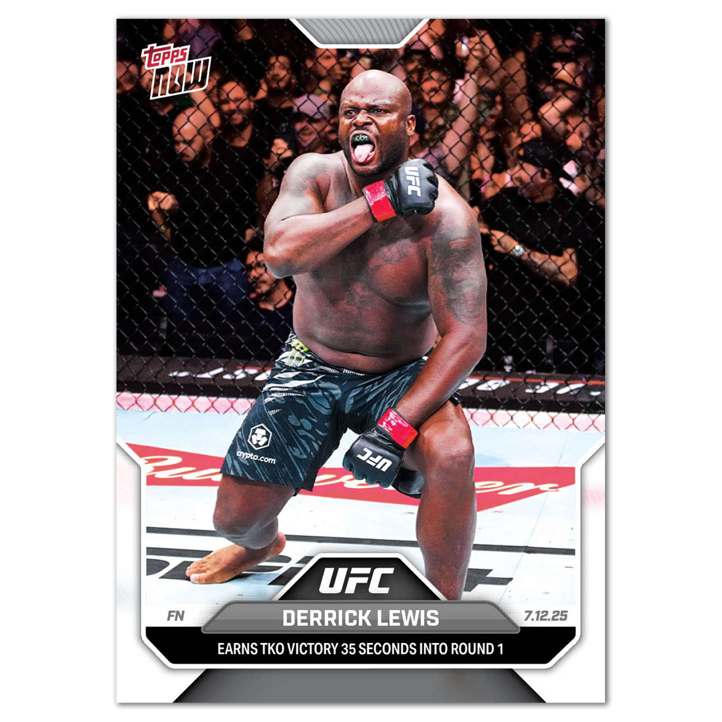 Derrick Lewis - 2025 UFC Topps NOW® - Card 21 - PR: 612
