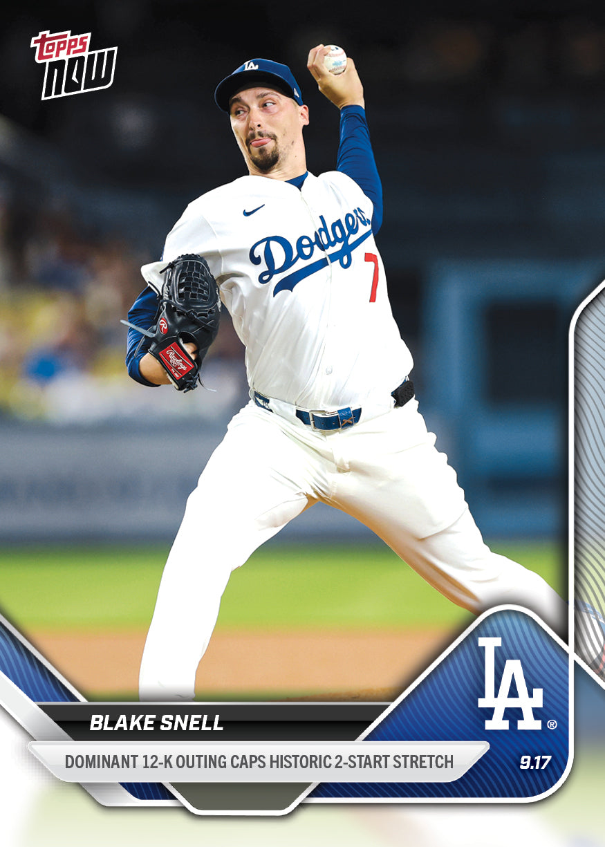 Blake Snell - 2025 MLB Topps NOW® - Card 726 - PR: 927