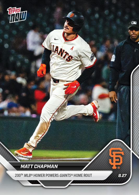 Matt Chapman - 2025 MLB Topps NOW® - Card 619 - PR: 587