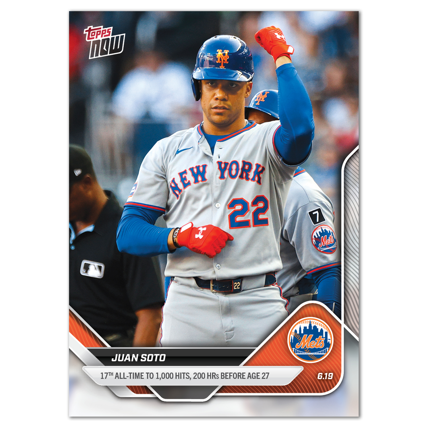 Juan Soto - 2025 MLB Topps NOW® - Card 321 - PR: 1045
