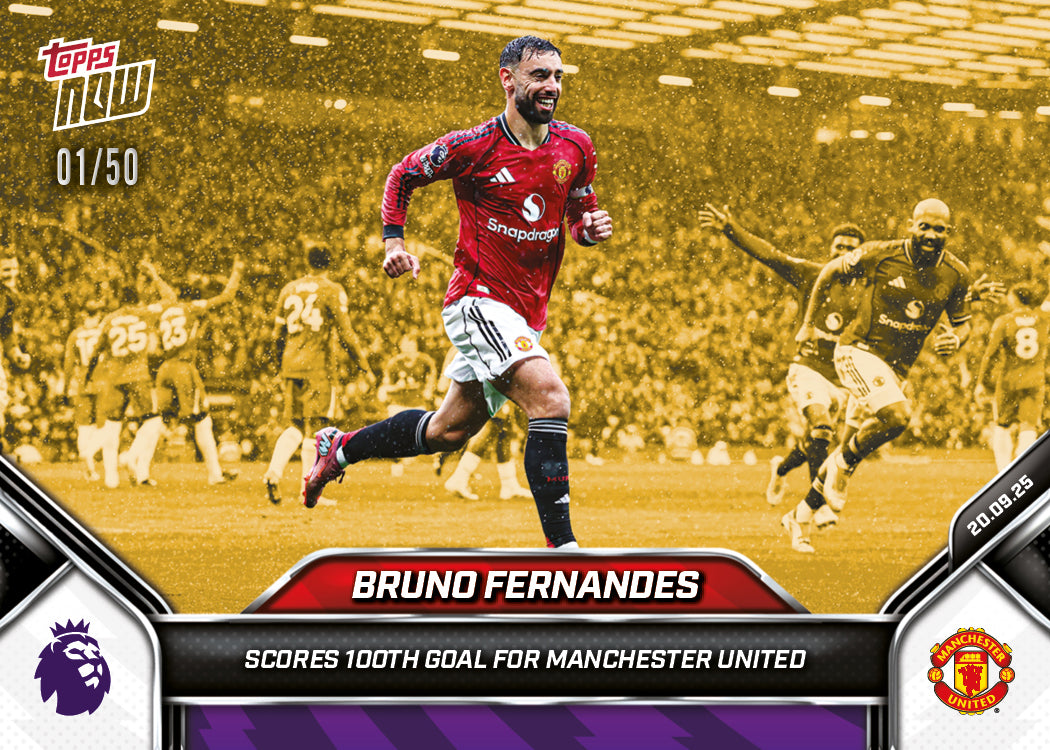 Bruno Fernandes - 2025-26 Premier League Topps NOW® - Card 21 - PR: 2198