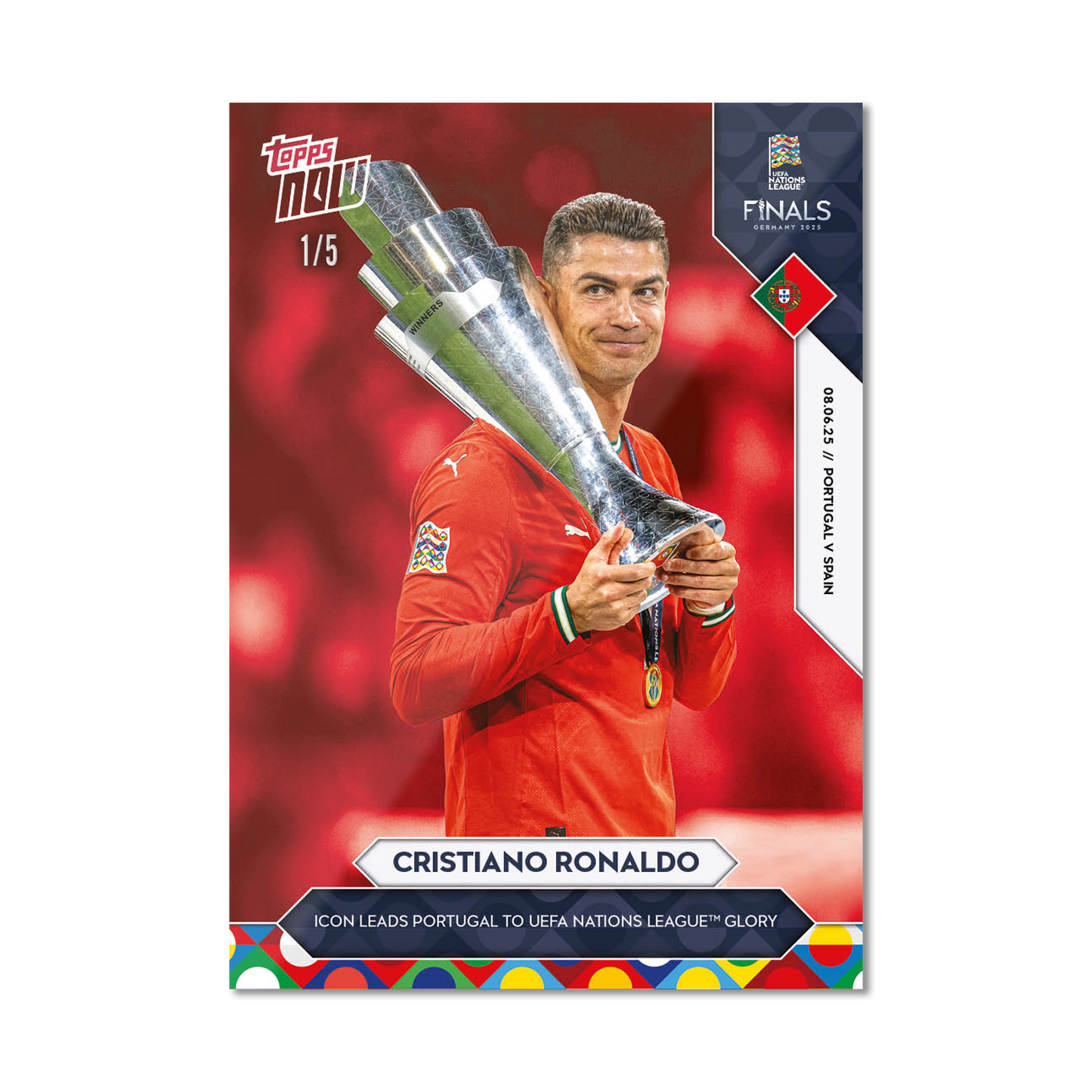 Cristiano Ronaldo - 2025 UEFA Nations League Topps NOW® - Card 7 - PR: 11151