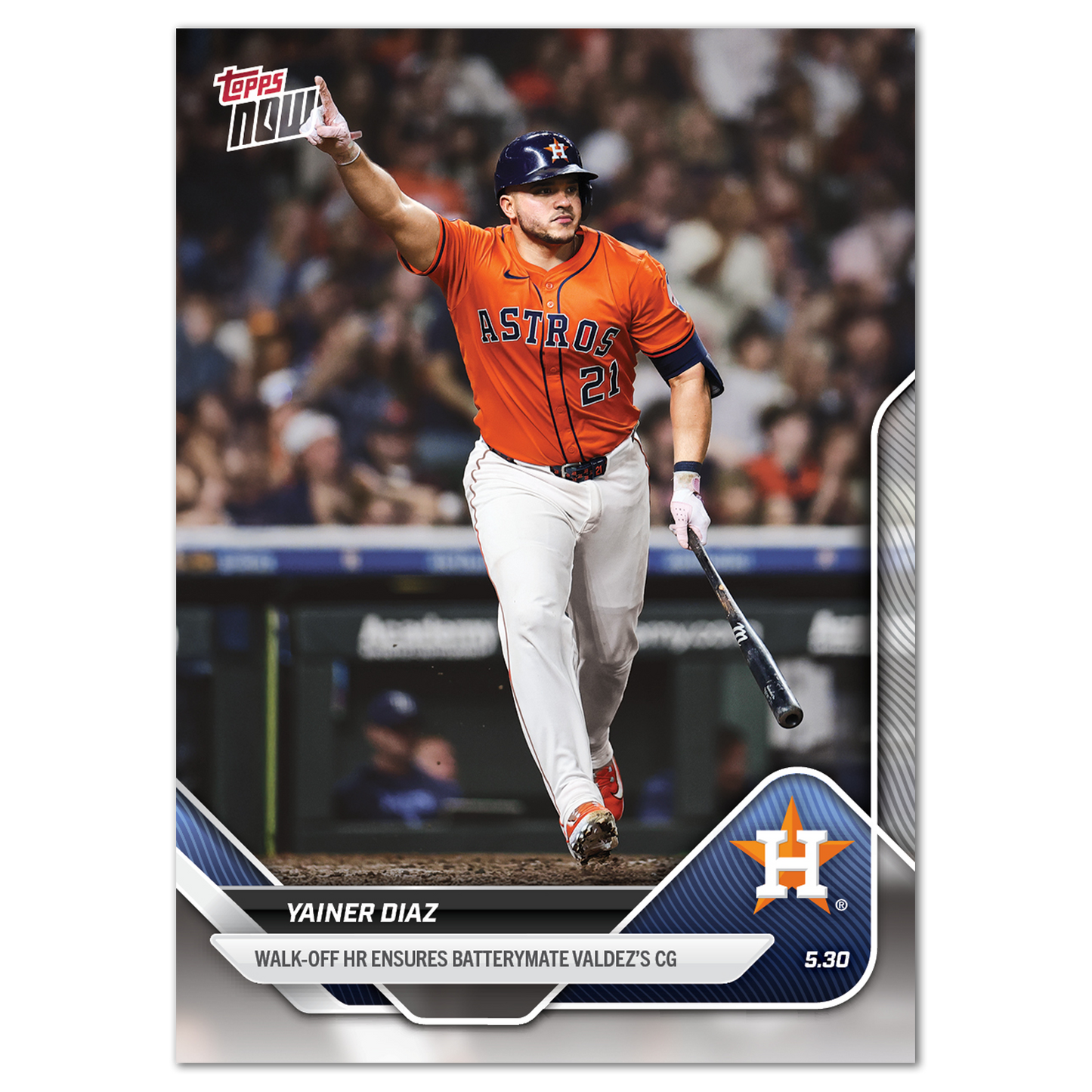 Yainer Diaz - 2025 MLB Topps NOW® - Card 236 - PR: 423