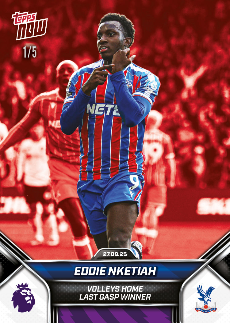 Eddie Nketiah - 2025-26 Premier League Topps NOW® - Card 26 - PR: 229