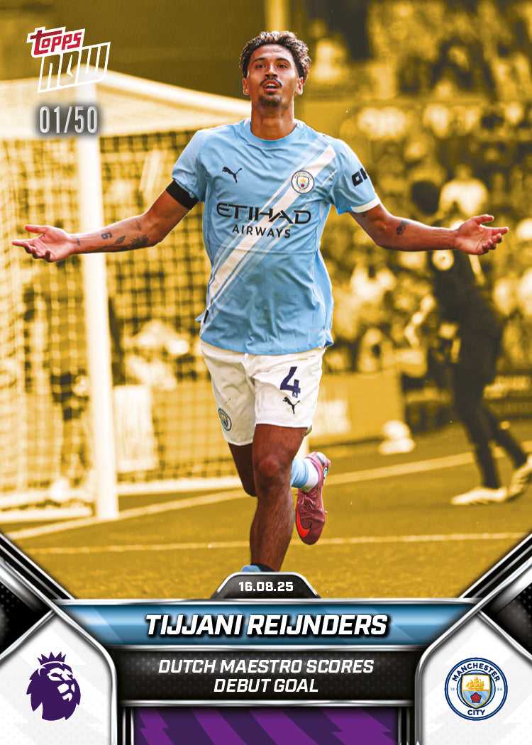 Tijjani Reijnders - 2025-26 Premier League Topps NOW® - Card 1 - PR: 867