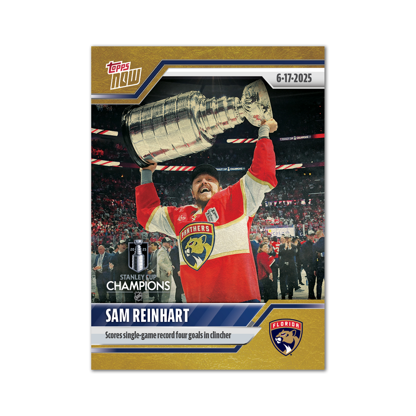 Sam Reinhart - 2024-25 NHL Topps NOW® - Sticker # 207 Pack - PR: 715