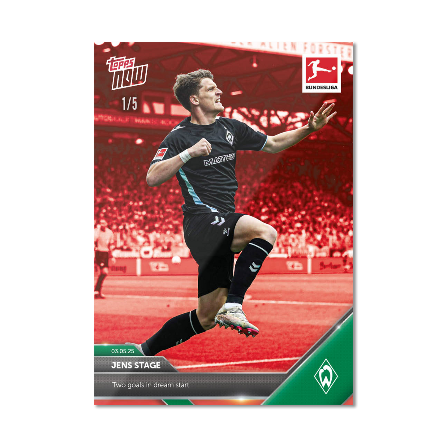 Jens Stage - 2024-25 Bundesliga Topps NOW® - Card 179 - PR: 67