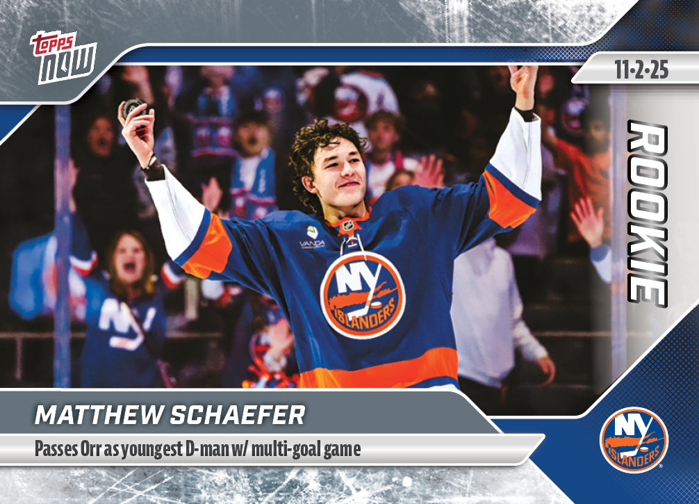 Matthew Schaefer - 2025-26 NHL Topps NOW® - Sticker # 25 Pack