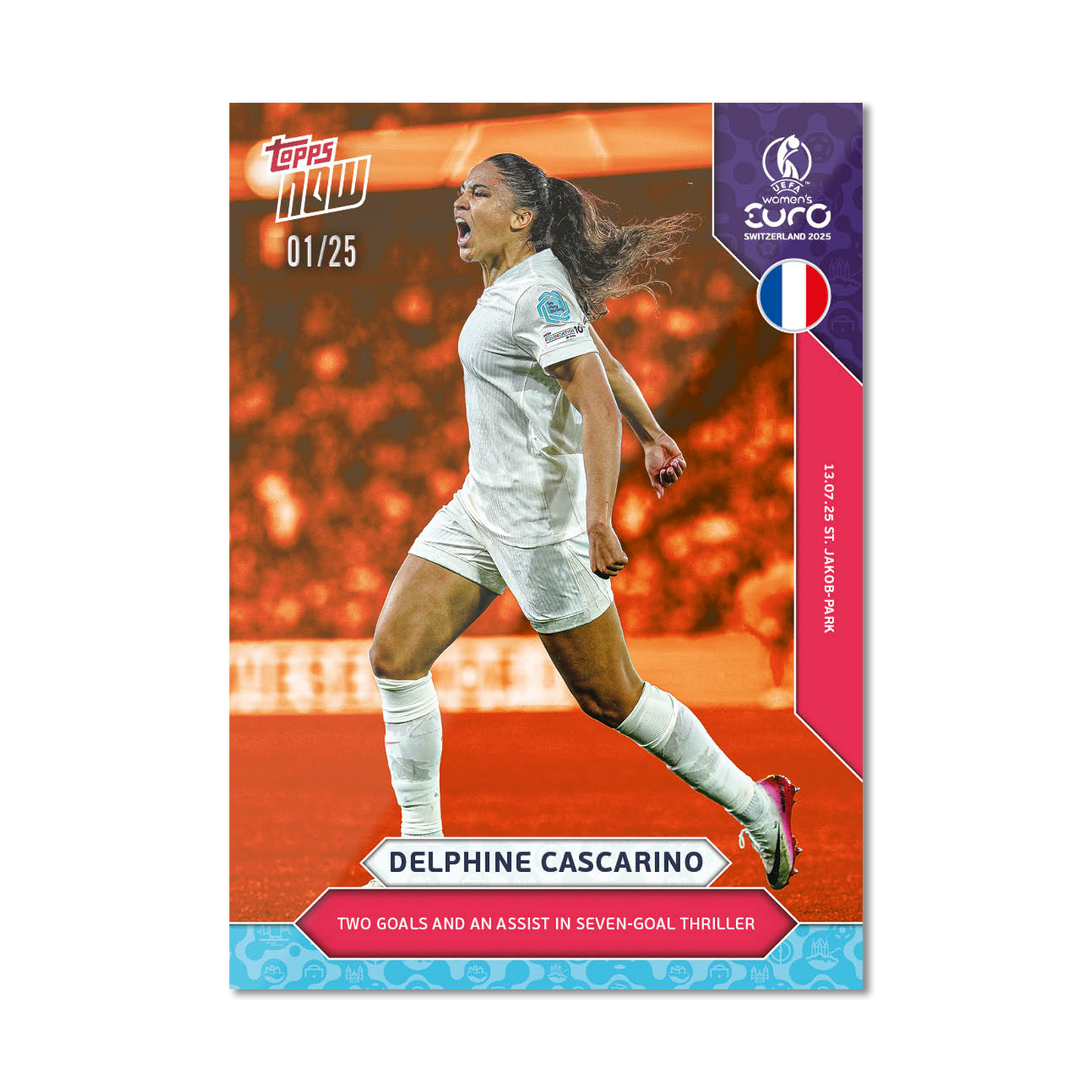 Delphine Cascarino - UEFA Women’s EURO 2025™ Topps NOW®  - Card 18 - PR: 122