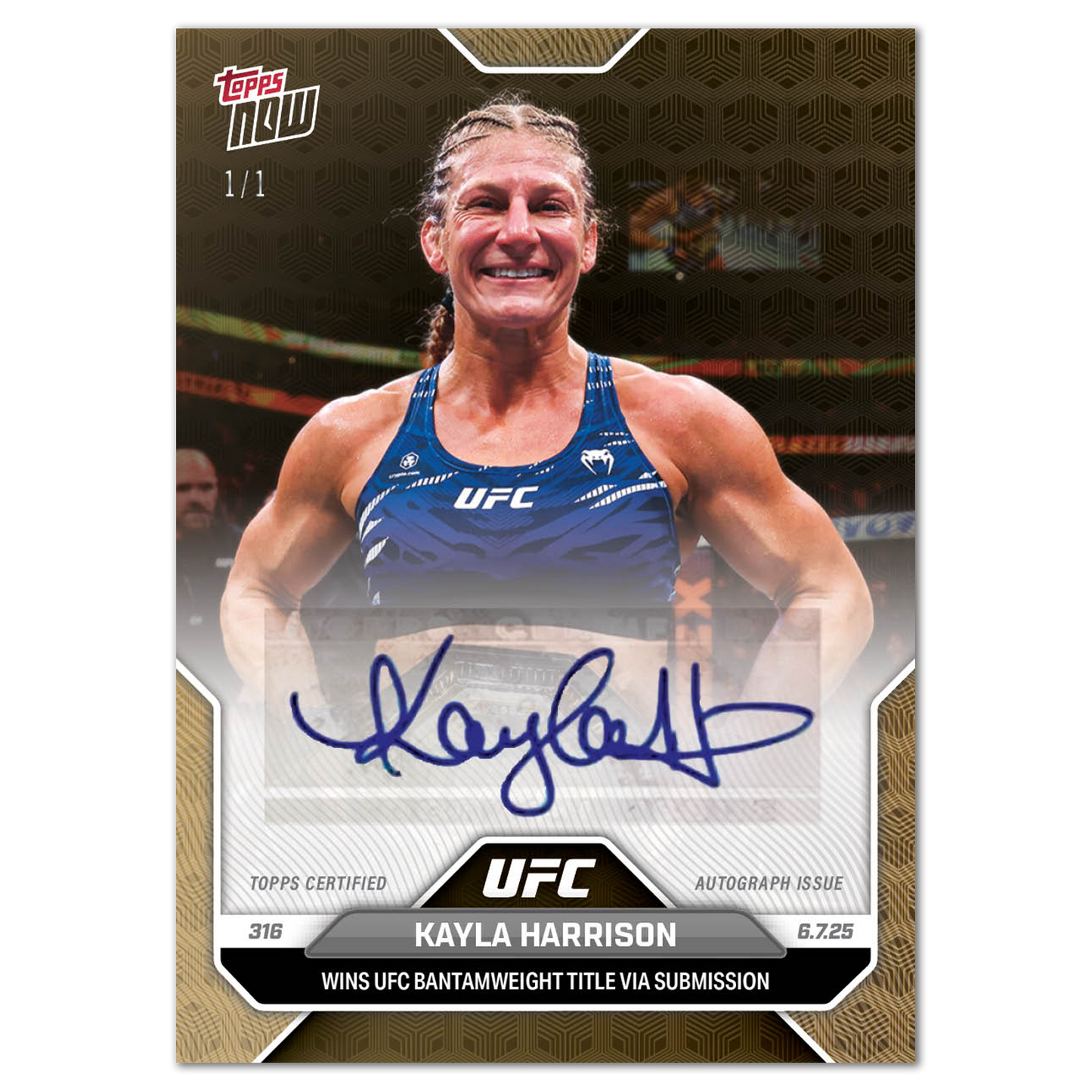 Kayla Harrison - 2025 UFC Topps NOW® - Card 16 - LOOK FOR AUTOS - PR: 1904